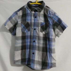 BURNSIDE, 6x, casual button down plaid shirt, BNWOT